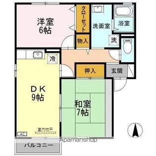 ベル・メゾン【1階】の間取り