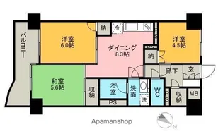 セントラルヒルズ高崎【11階】の間取り