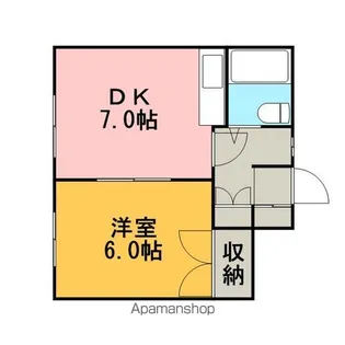 コーポことぶき【202号室】の間取り