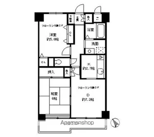クレマンス甲東園【402号室】の間取り