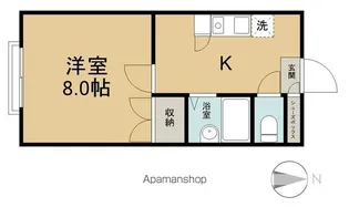 コーポサンライズ【1階】の間取り