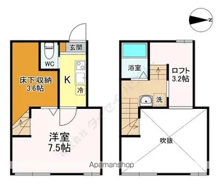 ルナプレナ【1階】の間取り
