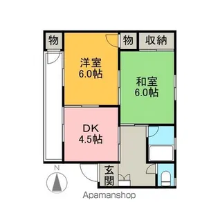 萩アパート【103号室】の間取り