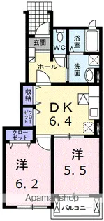 ベル・ラフレシール【1階】の間取り