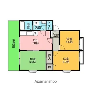 サンライズ三苫【201号室】の間取り