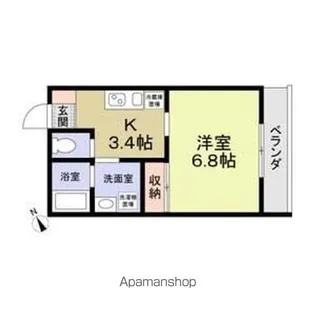 CASSETA CARINA(カゼッタ カリーナ)【1階】の間取り