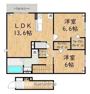 当麻寺MKコートV【1階】の間取り