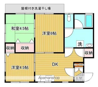 常心ハイツⅡ・Ⅲ・Ⅳ【1階】の間取り
