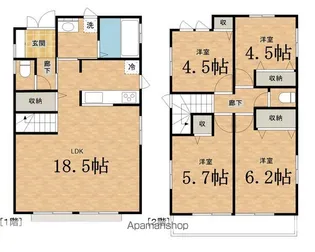 東京都日野市多摩平3丁目【一戸建】の間取り