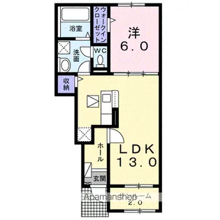 メゾン ド ブルック Ⅱ【1階】の間取り