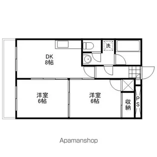 第2パークサイドマンション【3階】の間取り