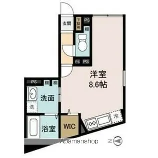 リヴシティ 中村公園【404号室】の間取り