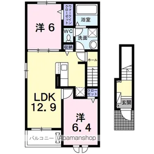 アヴニール ラディユ Ⅱ【2階】の間取り