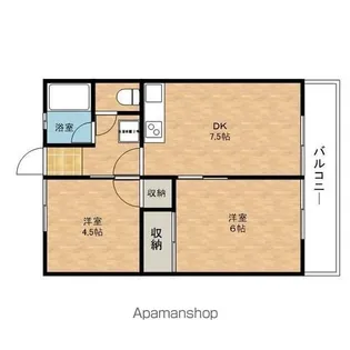 シティハイム蓮田【202号室】の間取り