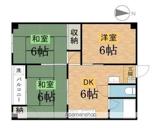グリーンハイツ【202号室】の間取り