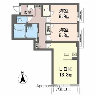 Crestieq【3階】の間取り