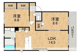 ラフィネ梅美台【2階】の間取り