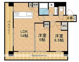 グランドシティタワー池袋【15階】の間取り