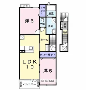 CALME MAISON K【2階】の間取り