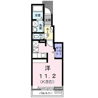 レジデンス グー グー【1階】の間取り