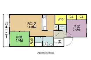 チャームビラ【1階】の間取り