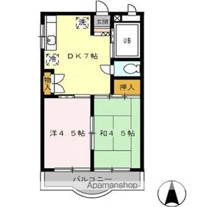 グランドキャッスル橋塚【3階】の間取り