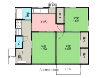 宮城県柴田郡柴田町大字船岡字新生町【一戸建】の間取り