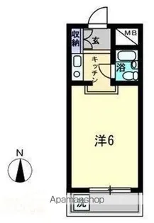 1Rの間取り画像