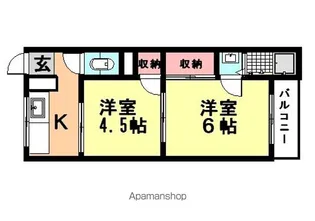 寿マンション【402号室】の間取り