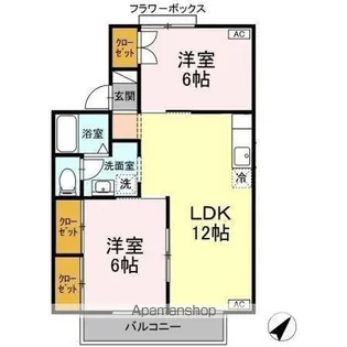 セジュールK【2階】の間取り