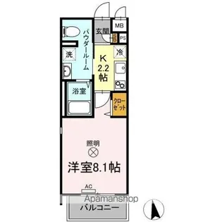 フォレスタ岡山医大南【1階】の間取り