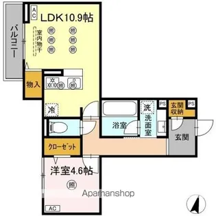 ディアライズ綾羅木本町 B棟【2階】の間取り