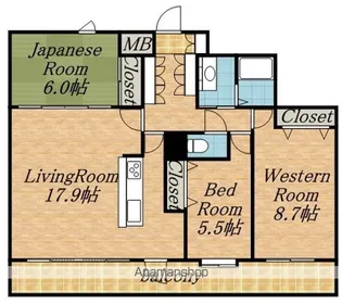 PRIME URBAN円山北四条【8階】の間取り
