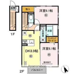 アベリア358【2階】の間取り