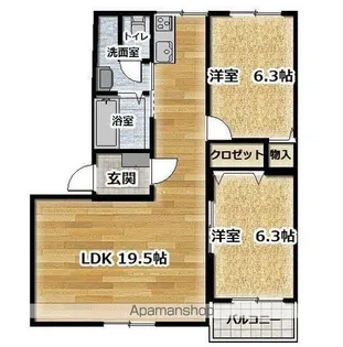 グランエスポワールⅠ【2階】の間取り