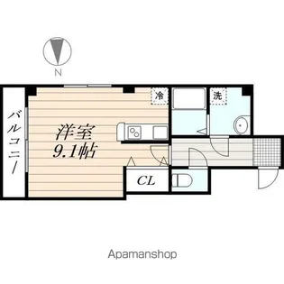 グランデュールSOGA【402号室】の間取り