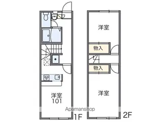 レオパレスやいろちょう【106号室】の間取り