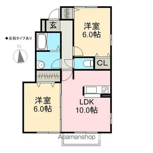 パインメイプル【1階】の間取り