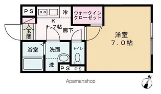 エルファーロ笹塚Ⅱ【4階】の間取り