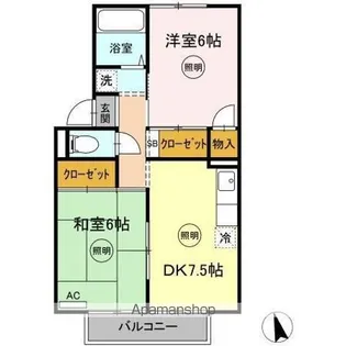 ラフィーネ A【2階】の間取り