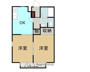 ルナハイツB【1階】の間取り