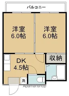 中倉麻布マンション【102号室】の間取り