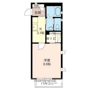 SOL・LEVANTE【201号室】の間取り