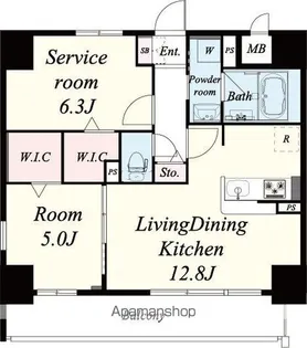 大阪府大阪市福島区玉川2丁目【マンション】の間取り