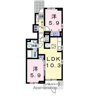 テミス【1階】の間取り