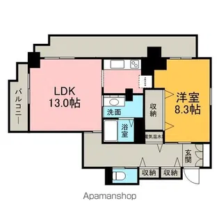パシフィックタワー札幌【27階】の間取り