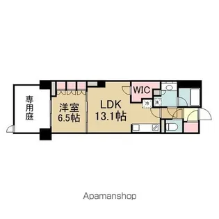 BRILLIA IST 三軒茶屋 ブラッサムテラス【1階】の間取り