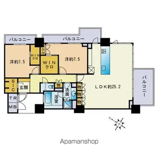 ネクサス薬院【16階】の間取り