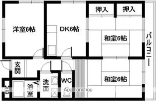 メゾン中塚【206号室】の間取り