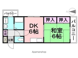 S.FIELD東難波【205号室】の間取り